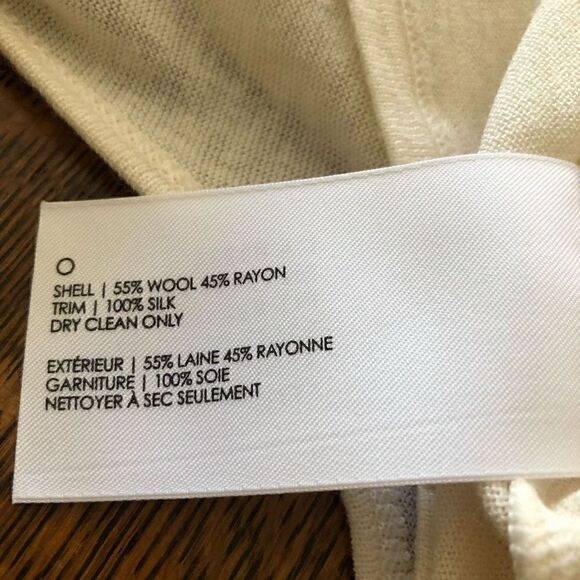 Club Monaco Cream Silk Chiffon Overlay Top - Picture 8 of 14